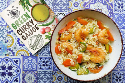 Riso basmati con gamberi e verdure