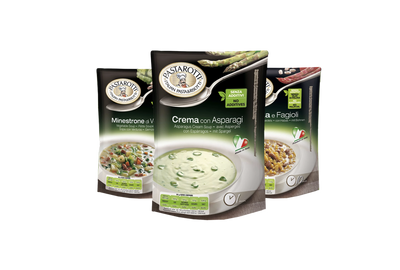 <h4>Zuppe Pastarotti</h4><p>Calde, nutrienti e genuine: le zuppe Pastarotti sono preparate con verdure e legumi di qualità, senza additivi né ingredienti artificiali. Ideali per un pasto sano e confortante, pronto in un attimo.</p>